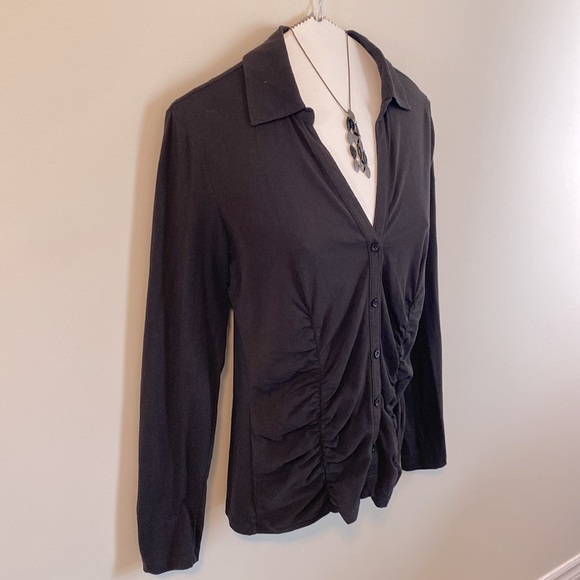 Mexx black ruched blouse - Picture 2 of 10